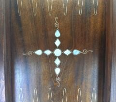 Pirinç Kakmalı Sedef İşlemeli El İşçiliği Tavla Takımı