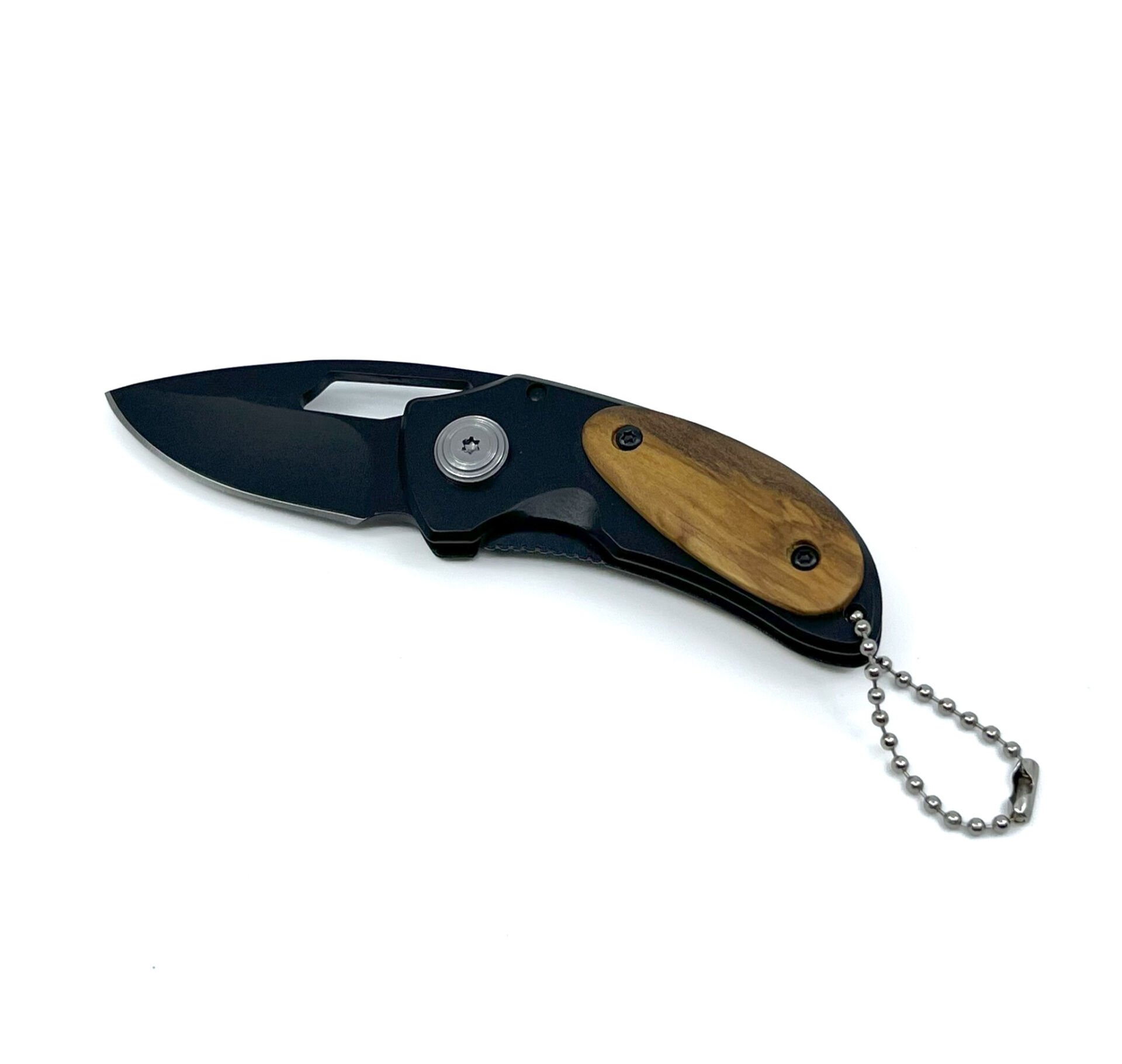 Zeytin Ağacı Kabze Mini Cep Çakısı - Siyah
