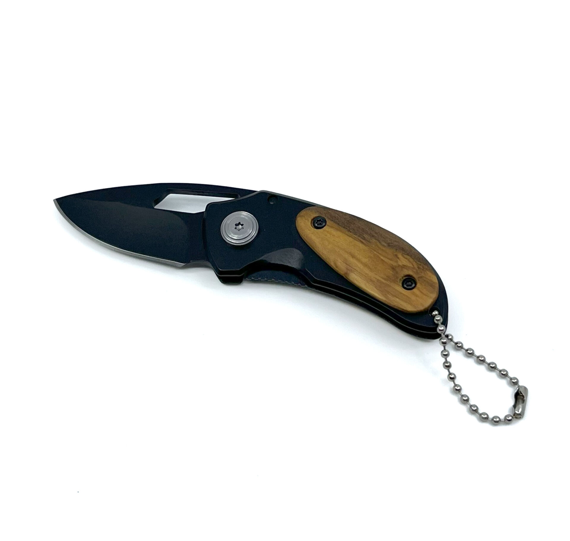 Zeytin Ağacı Kabze Mini Cep Çakısı - Siyah