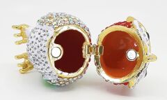 (SWARSKYBYKS857) 2Li Swaroski Taşlı Metal Baykuş Mücevher Kutusu