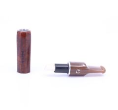 Şahin 9mm Filtreli 8mm Uçlu Akrilik Saplı Sigara Ağızlığı - Kahverengi - 0764