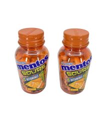 Mentos Sours Şekersiz Tatlandırıcılı C Vitaminli Portakal Aromalı Tablet Şekerleme 49gr X 2 Adet