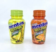 Mentos Sours Şekersiz Tatlandırıcılı C Vitaminli Limon ve Portakal Aromalı Tablet Şekerleme 49gr X 2 Adet