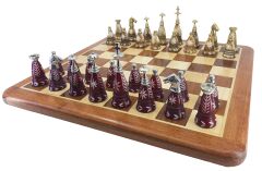 Prestij Serisi Ahşap Satranç Takımı / Kemik (38cm)