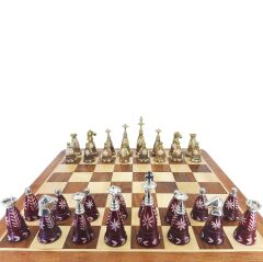 Prestij Serisi Ahşap Satranç Takımı / Kemik (38cm)