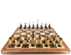 (PRESTIJSATRNCMOD242) Prestij Serisi Ahşap Satranç Takımı / Ahşap (38cm)