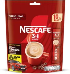Nescafe 3ü1 Arada Original Granül Kahve 10'lu Paket