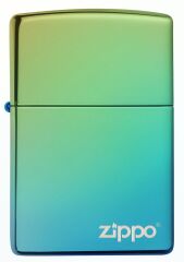 Zippo Logo High Polish Teal Çakmak