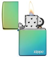 Zippo Logo High Polish Teal Çakmak