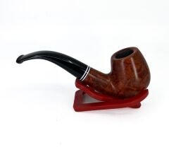 Şahin Kırmızı Yıldız Bent Brandy 9mm. Filtreli Ebonit Saplı Pipo 237224