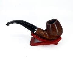 Şahin Kırmızı Yıldız Bent Brandy 9mm. Filtreli Ebonit Saplı Pipo 237225