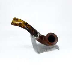 Şahin Üç Yıldız Bent Dublin 9mm. Filtreli Akrilik Saplı Pipo 237389