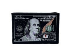 Dolar Baskılı İskambil Kağıdı Plastik Su Geçirmez Oyun Kağıdı - Siyah