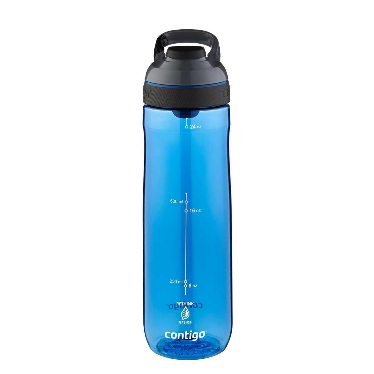 Contigo Cortland Tren Tek El Bas İç Kapaklı Su Matarası 720ml 2191386 - Mavi