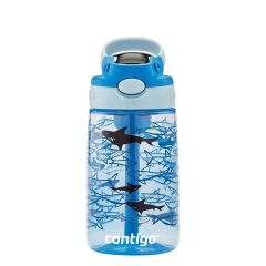 Contigo Gizmo Flip Pro Sharks Tritan Çocuk Suluğu 420ML - Açık Mavi