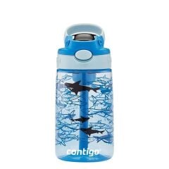 Contigo Gizmo Flip Pro Sharks Tritan Çocuk Suluğu 420ML - Açık Mavi