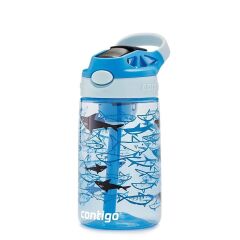 Contigo Gizmo Flip Pro Sharks Tritan Çocuk Suluğu 420ML - Açık Mavi