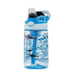 Contigo Gizmo Flip Pro Sharks Tritan Çocuk Suluğu 420ML - Açık Mavi