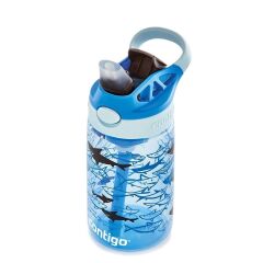 Contigo Gizmo Flip Pro Sharks Tritan Çocuk Suluğu 420ML - Açık Mavi