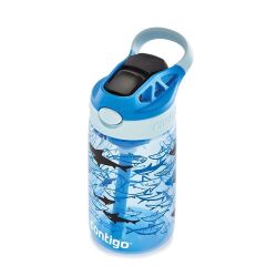 Contigo Gizmo Flip Pro Sharks Tritan Çocuk Suluğu 420ML - Açık Mavi