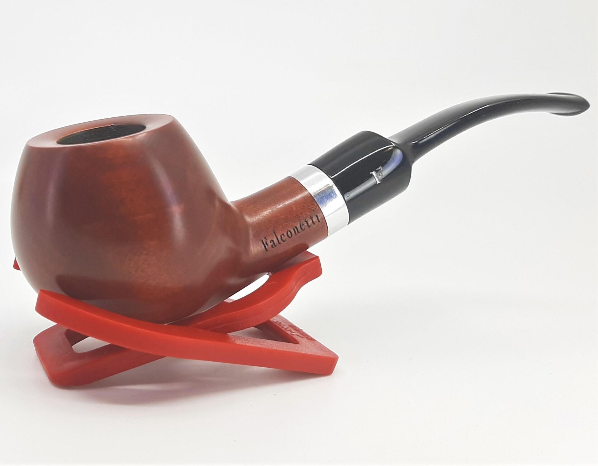 Falconetti Square Shank Apple 9mm Filtreli Pipo / Kahverengi