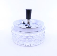 Hauser Bas-Çevir Şeffaf Cam Küllük