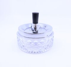 Hauser Bas-Çevir Şeffaf Cam Küllük