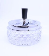 Hauser Bas-Çevir Şeffaf Cam Küllük