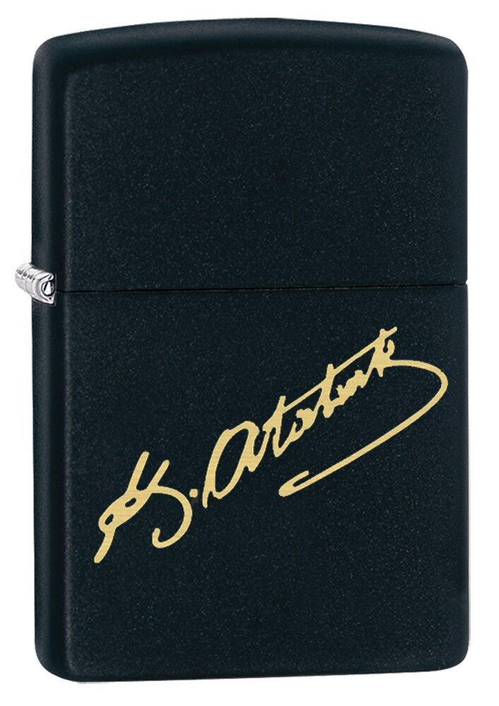 Zippo Atatürk İmza Black Matte