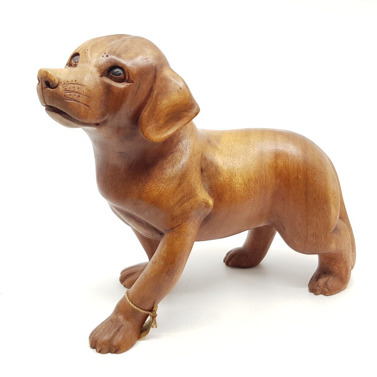 El Oyması Ahşap Köpek Biblo