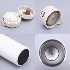 Paslanmaz Çelik Kahve Termosu - Mug 350ml Beyaz