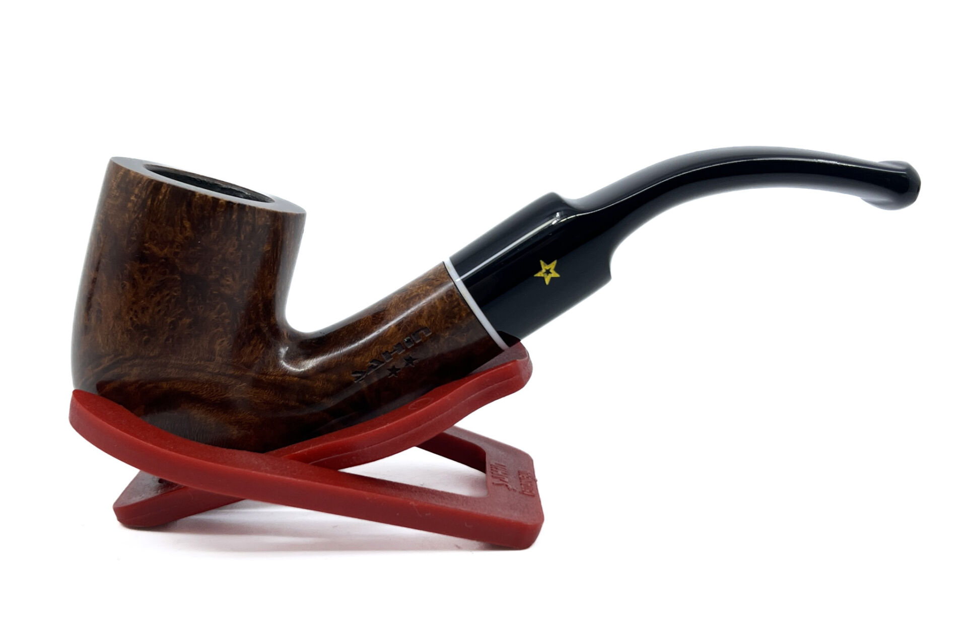 Şahin Sarı Yıldız Bent Billiard 9mm Filtreli Akrilik Saplı Pipo Mod Cha 808 237214