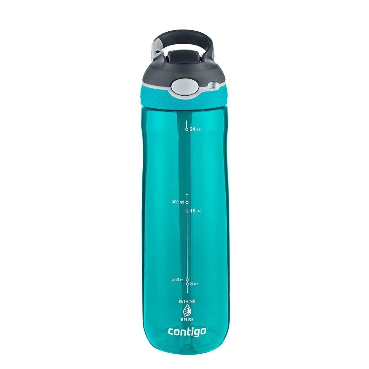 Contigo Cortland Tren Tek El Bas İç Kapaklı Su Matarası 720ml 2191381 - Turkuaz