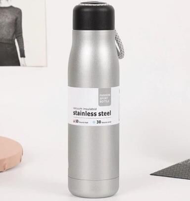 Paslanmaz Çelik Spor Termos 550ml Gri
