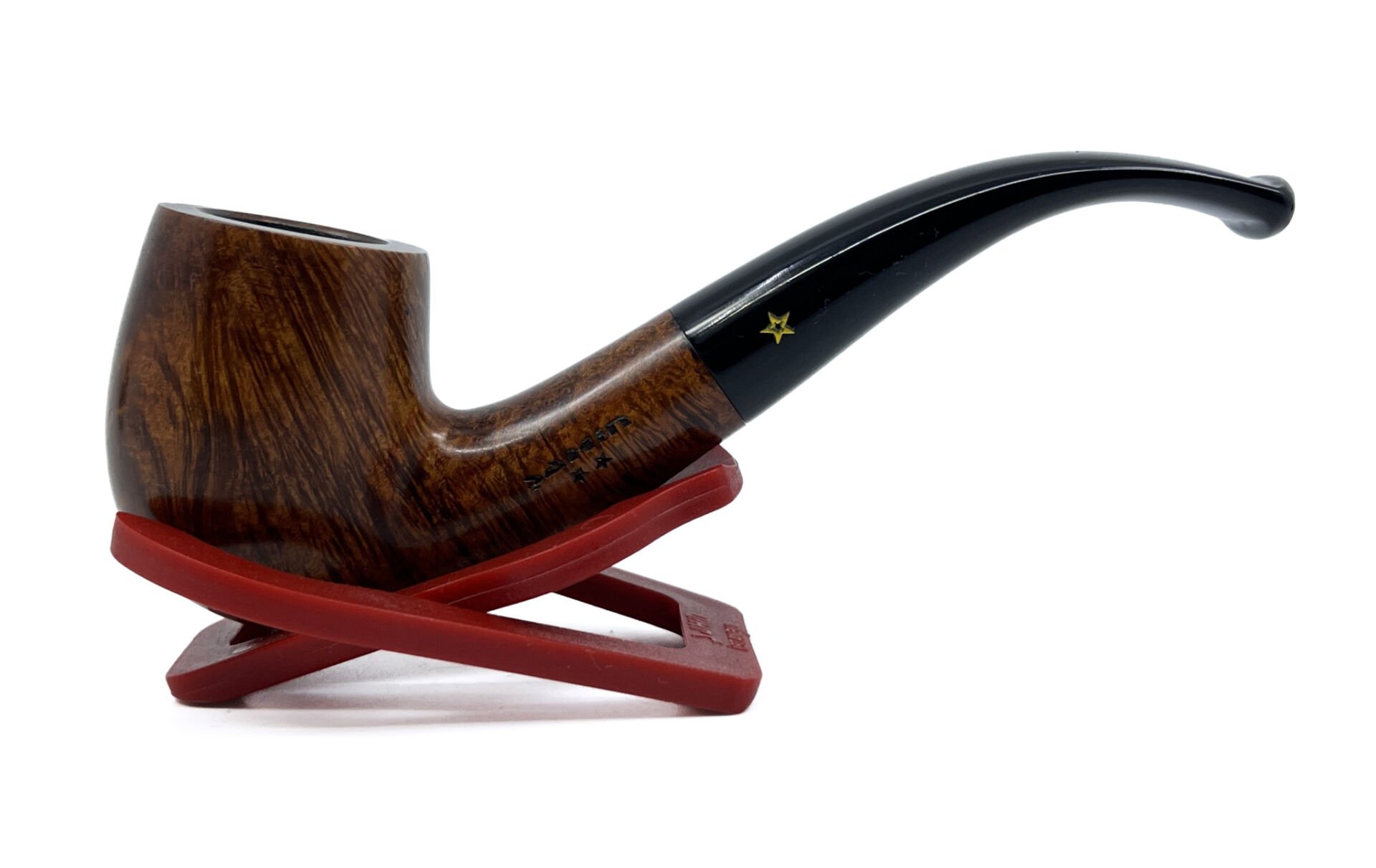 Şahin Sarı Yıldız Bent Billiard 9mm Filtreli Akrilik Saplı Pipo X-160 237197