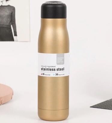 Paslanmaz Çelik Spor Termos 550ml Gold