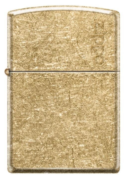 Zippo Armor Case Logo Gold Rustic Çakmak