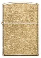 Zippo Armor Case Logo Gold Rustic Çakmak