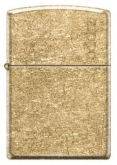 Zippo Armor Case Logo Gold Rustic Çakmak