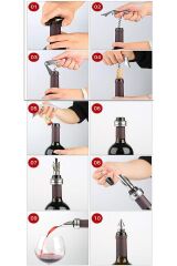 Şarap Tirbuşon Aksesuar Seti 3'lü