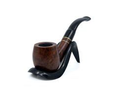 Şahin Kırmızı Yıldız Bent Apple 6 mm Filtreli Ebonit Saplı Pipo - 237100