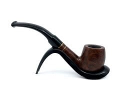 Şahin Kırmızı Yıldız Bent Apple 6 mm Filtreli Ebonit Saplı Pipo - 237100