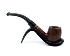 Şahin Kırmızı Yıldız Bent Apple 6 mm Filtreli Ebonit Saplı Pipo - 237100