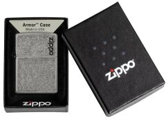 Zippo Armor Case Logo Antique Silver