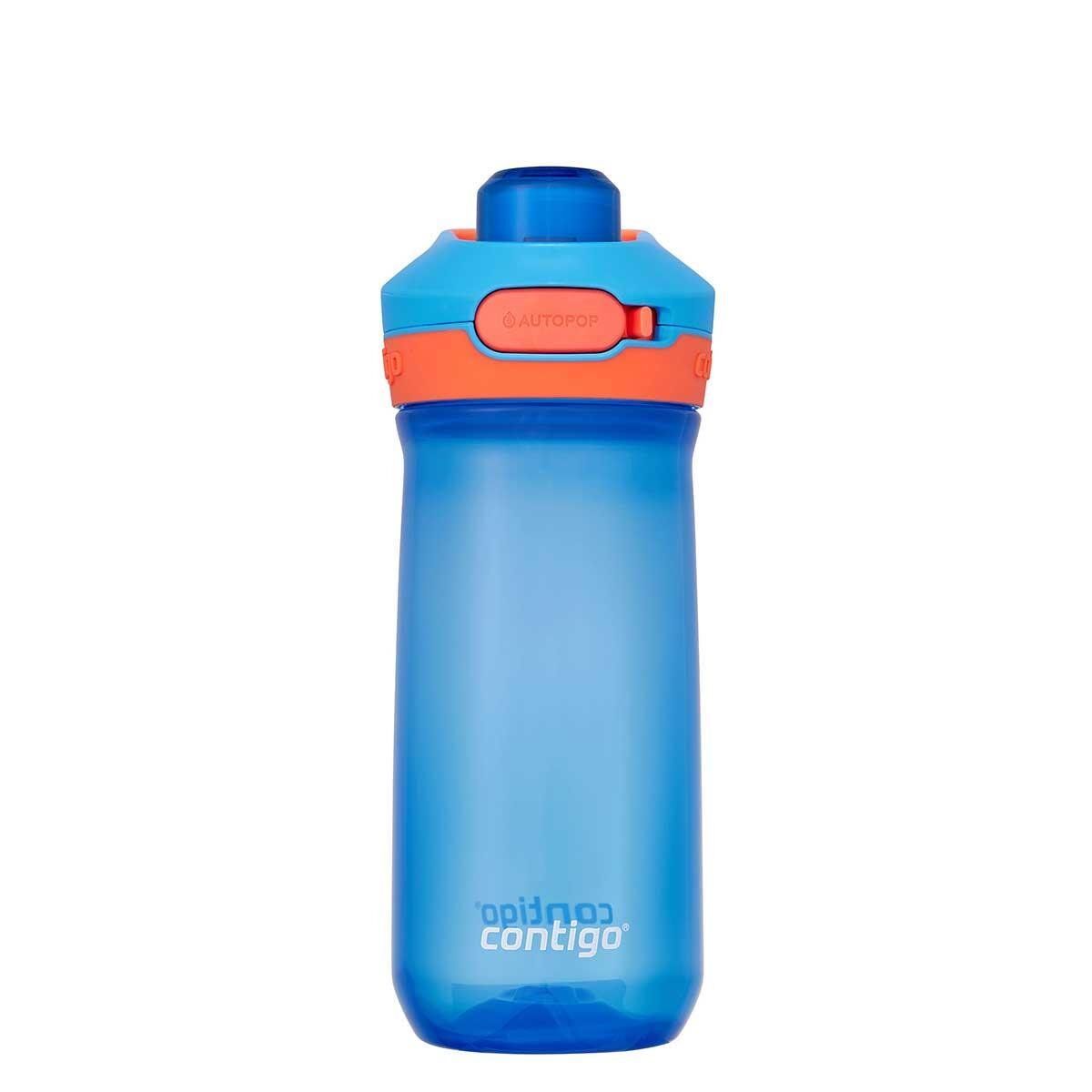 Contigo Jessie Tritan Bas İç Kapaklı Çocuk Suluğu 420ml - Mavi