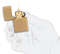 Zippo Brushed Brass Dizayn Çakmak