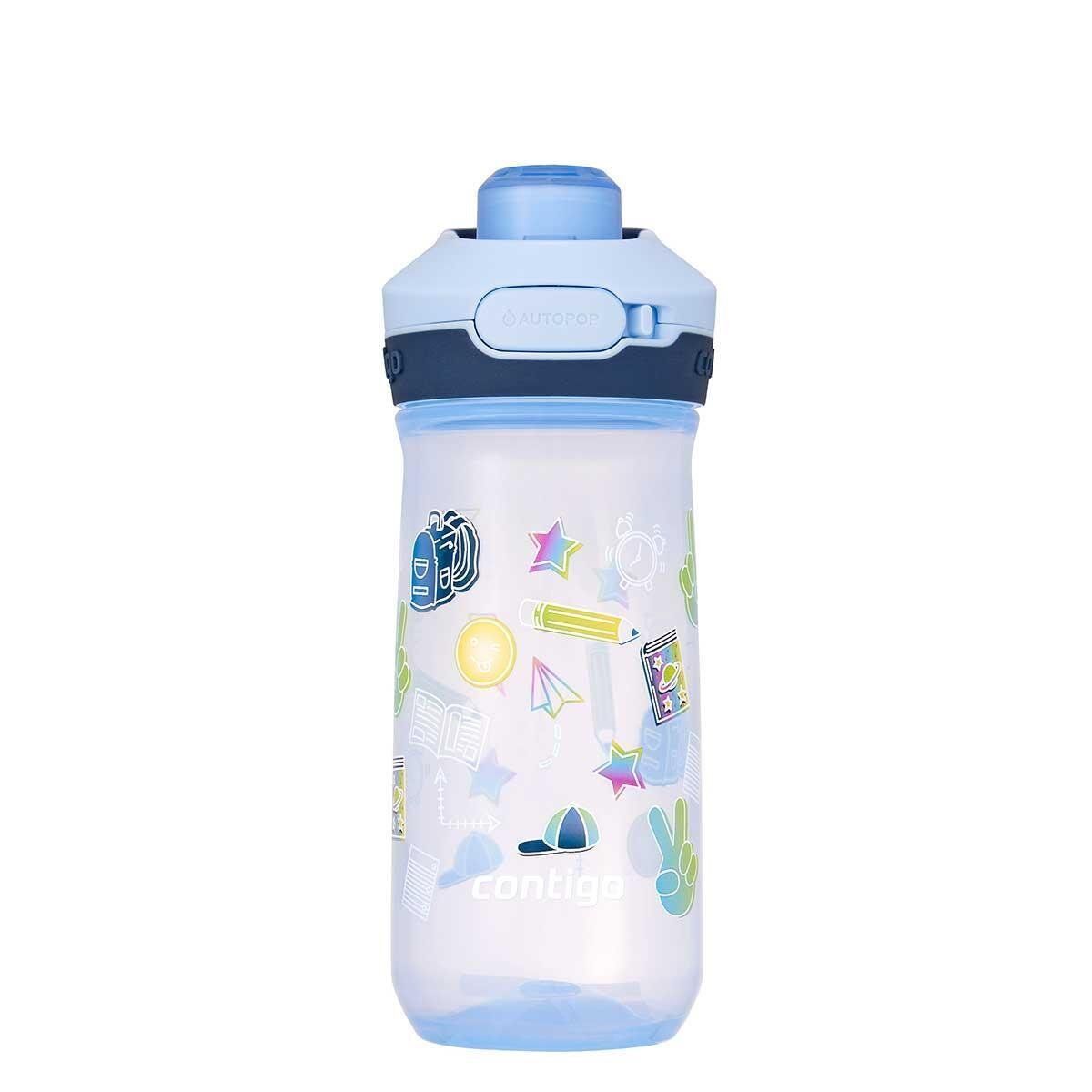 Contigo Jessie Tritan Bas İç Kapaklı Çocuk Suluğu 420ml - Turkuaz