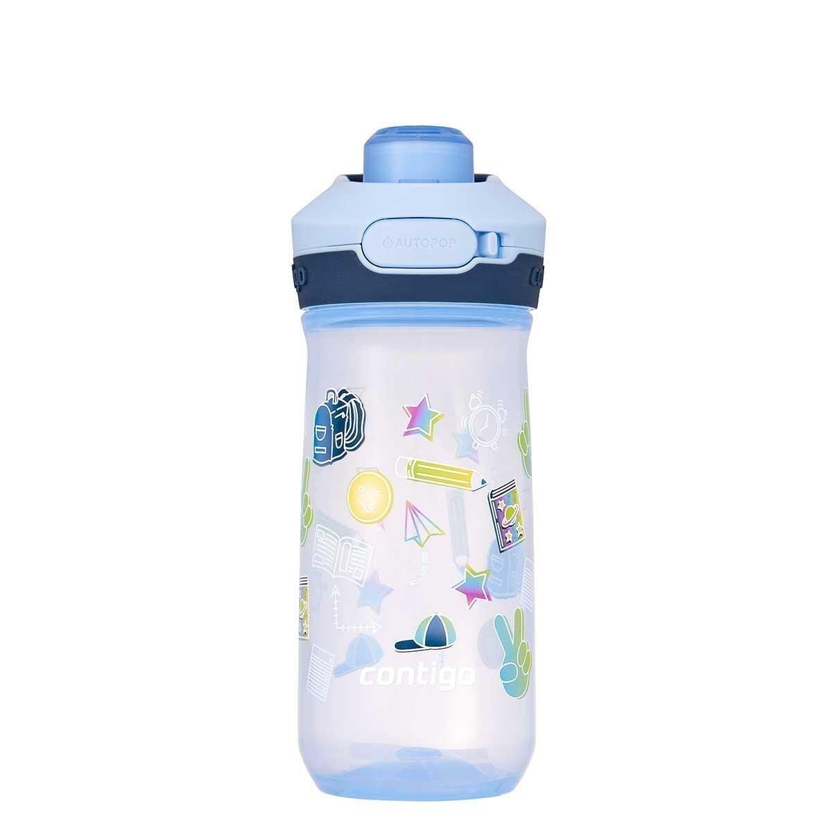 Contigo Jessie Tritan Bas İç Kapaklı Çocuk Suluğu 420ml - Turkuaz