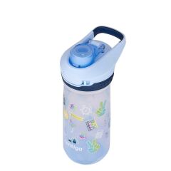 Contigo Jessie Tritan Bas İç Kapaklı Çocuk Suluğu 420ml - Turkuaz