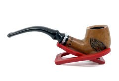Dapper Bent Apple Briar (Gül Kökü) 9 mm Filtreli El Yapımı Pipo - 2437